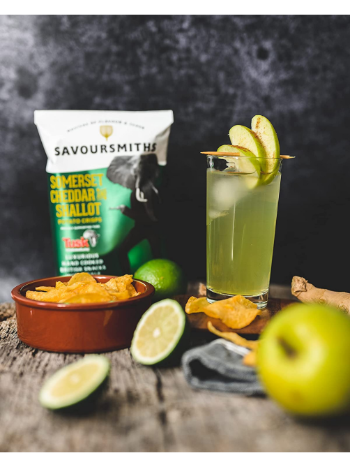 Чипсы Savoursmiths Сыр чеддер из Сомерсета и лук-шалот, 150г