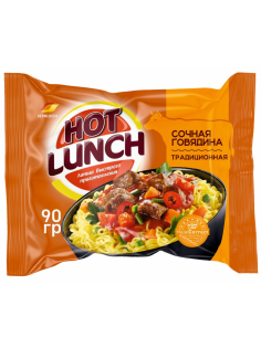 Лапша быстрого приготовления N`Medov Hot Lunch говядина, 90г