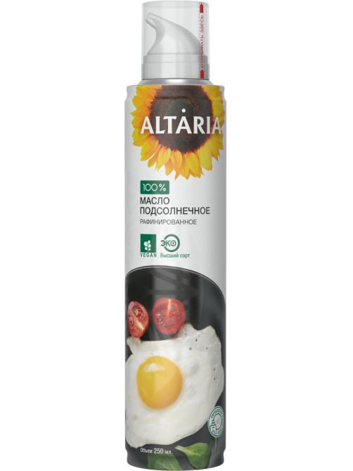 Масло подсолнечное Altaria рафинированное дезодорированное, 250мл