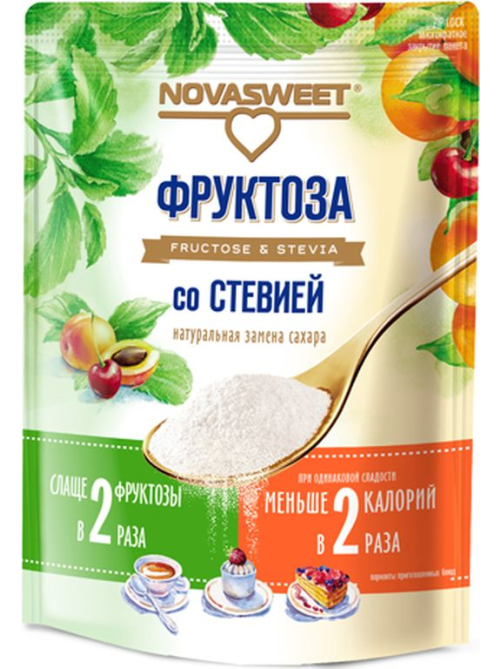 Фруктоза Novasweet со стевией, 250г
