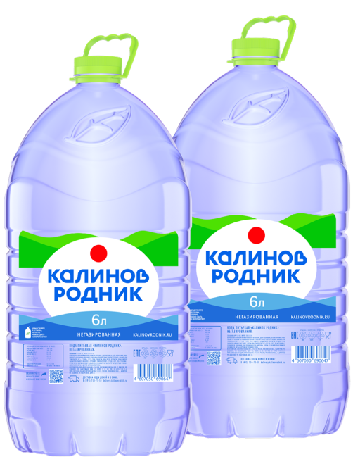 Вода Калинов Родник питьевая негазированная, 6л