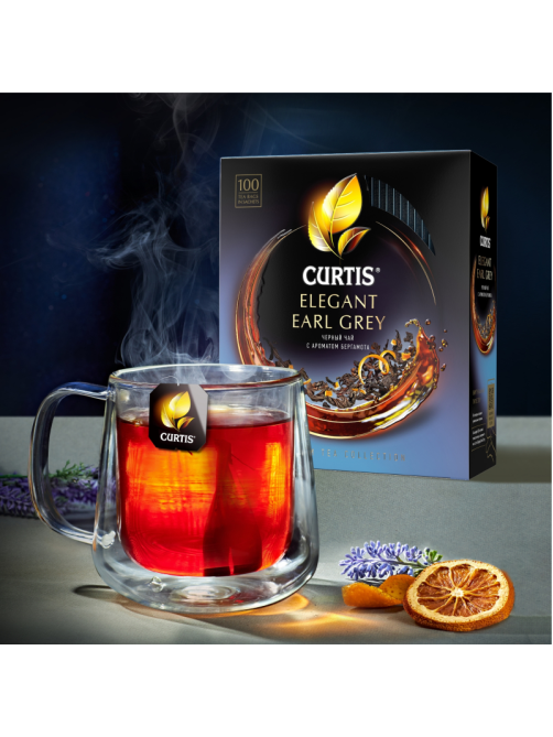 Чай черный Curtis Elegant Earl Grey пакетированный (1.7г x 100шт), 170г