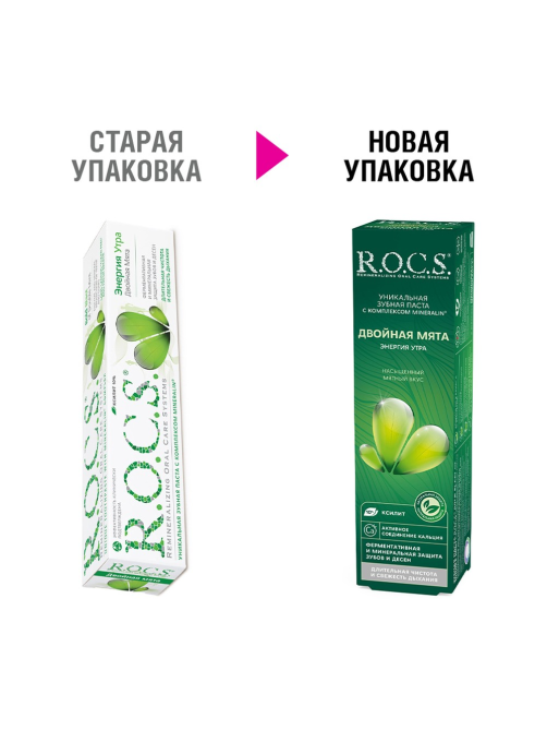 Зубная паста R.O.C.S. Двойная мята, 74г