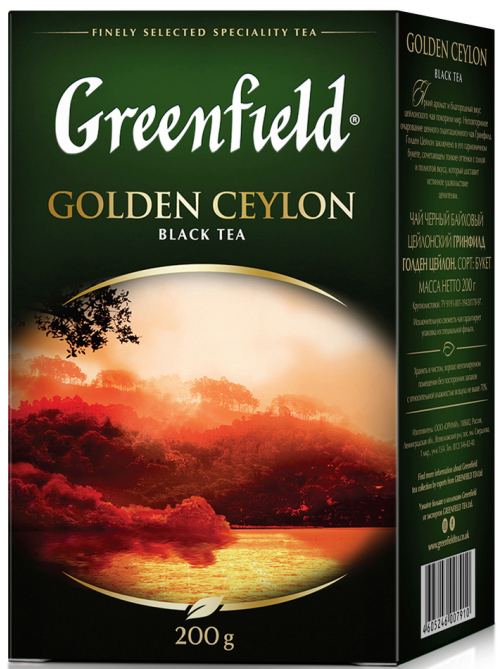 Чай Greenfield Golden Ceylon черный, 200г