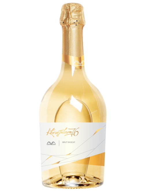 Вино игристое Aya Khrustaleva 76 muscat Органик белое брют, 0.75л