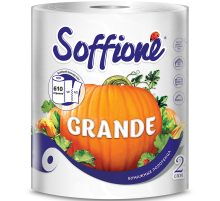 Бумажные полотенца Soffione Grande 2 слоя 1 рулон, 305л