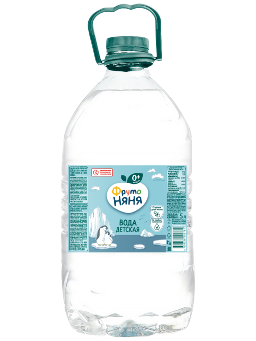 Вода детская ФрутоНяня питьевая негазированная, 5л x 2 шт