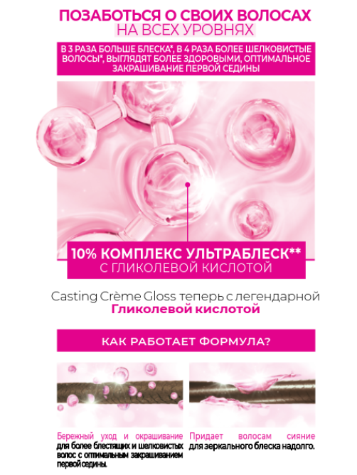 Краска-уход для волос L'Oreal Paris Casting Creme Gloss 415 Морозный каштан без аммиака, 273мл
