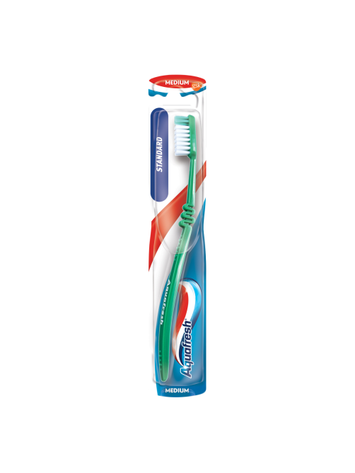 Зубная щетка Aquafresh Standard для ежедневной чистки зубов средняя жесткость в ассортименте