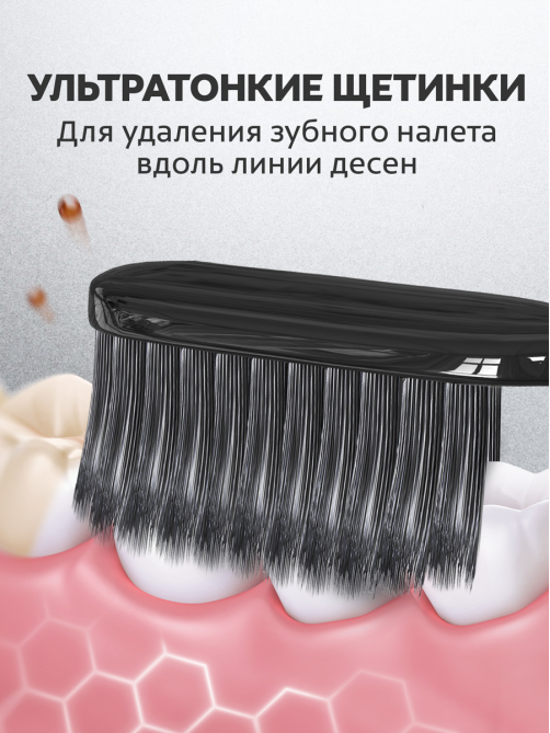 Зубная щетка Colgate Шелковые Нити с древесным углем для здоровья десен, мягкая, черная, промоупаковка 1+1