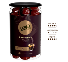 Кофе в капсулах Lebo Espresso Italiano для кофемашин Nespresso 40шт, 220г