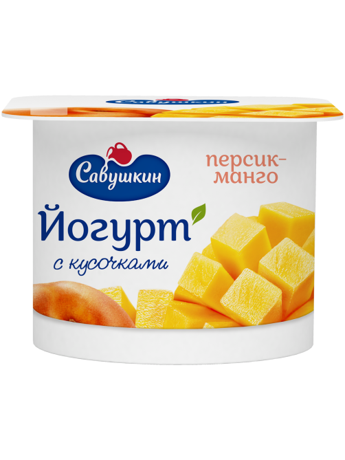 Йогурт Савушкин продукт Персик-манго 2%, 120г