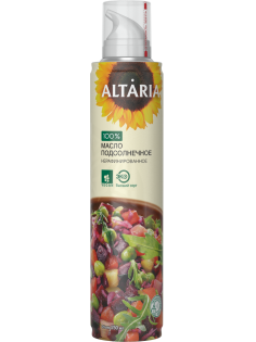 Масло подсолнечное Altaria нерафинированное, 250мл