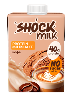 Коктейль молочный Shock Milk Protein обезжиренный кофе, 480мл