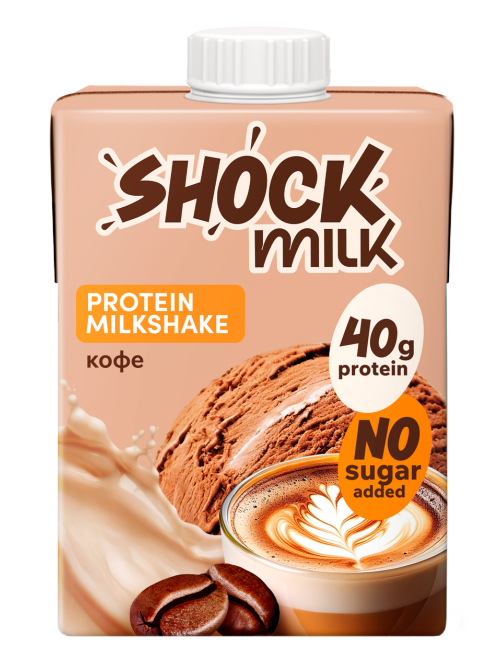Коктейль молочный Shock Milk Protein обезжиренный кофе, 480мл