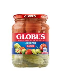 Ассорти Globus томаты и огурцы, 720мл