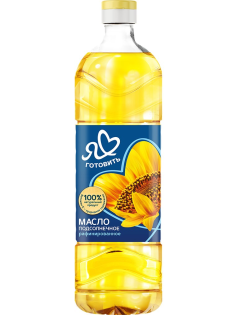 Масло подсолнечное Я люблю готовить рафинированное дезодорированное, 1л