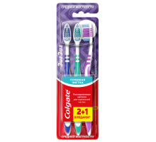 Зубная щетка Colgate Зиг Заг многофункциональная средней жесткости, промоупаковка 2+1