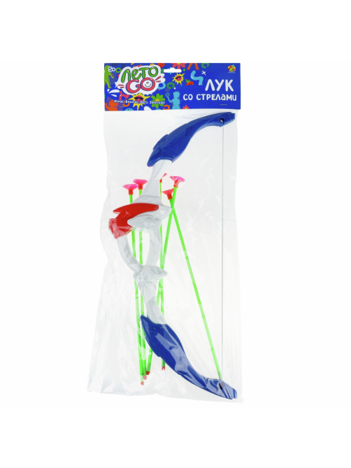 Лук 1Toy 5 стрел с присосками в комплекте, 39 х 16 х 5см