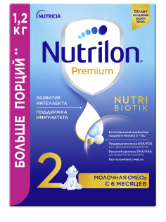 Смесь молочная детская Nutrilon 2 Premium с 6 месяцев, 1.2кг