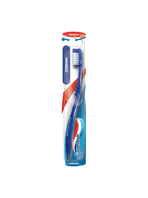 Зубная щетка Aquafresh Standard для ежедневной чистки зубов средняя жесткость в ассортименте