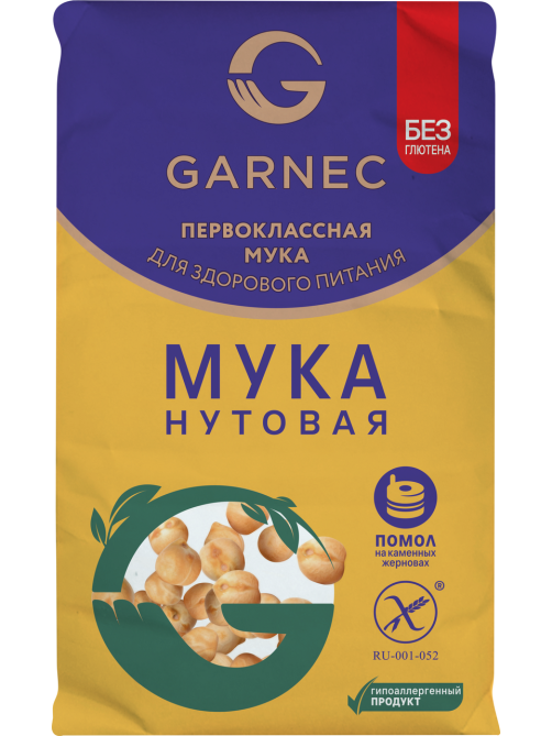 Мука Garnec нутовая без глютена, 400г