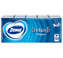 Платочки бумажные носовые Zewa Deluxe, 10 x 10 шт