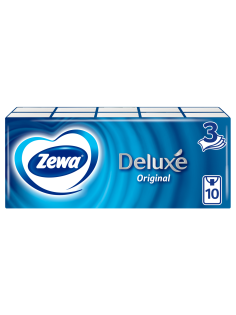 Платочки бумажные носовые Zewa Deluxe, 10 x 10 шт