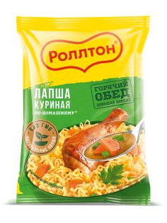 Лапша быстрого приготовления Роллтон Куриная по-домашнему, 85г