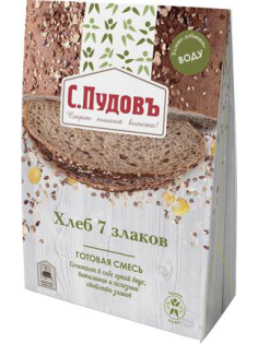 Смесь хлебная С.Пудовъ 7 злаков готовая, 500г