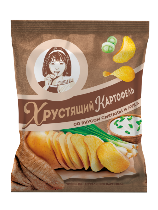 Чипсы Хрустящий картофель Сметана и лук, 40г