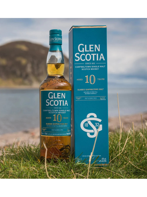 Виски шотландский Glen Scotia 10 лет в подарочной упаковке, 0.7л