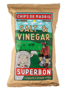Чипсы картофельные Superbon с солью и уксусом, 135г