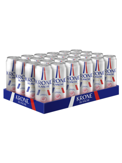 Пивной напиток Krone Blanche Biere персик, 0.45л