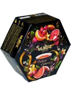 Чай подарочный Maitre de The ассорти Exсlusive Collection 12 вкусов, 120г