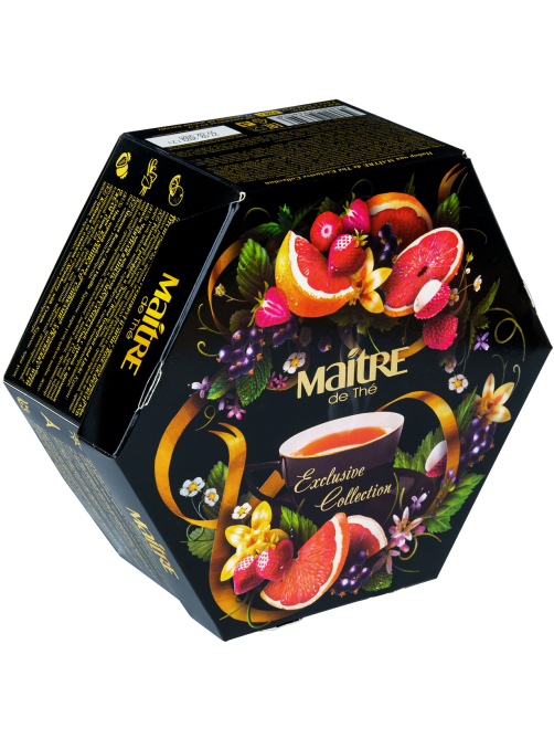 Чай подарочный Maitre de The ассорти Exсlusive Collection 12 вкусов, 120г
