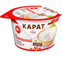 Творог зерненый Карат Домашний 4%, 200г