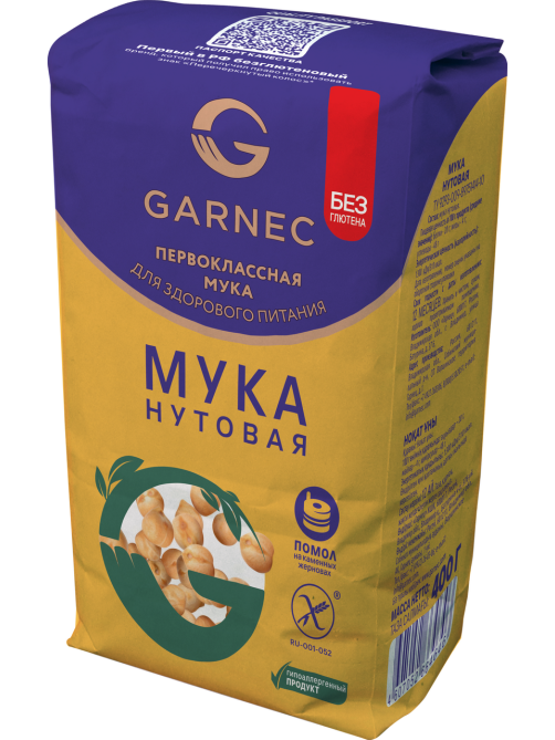 Мука Garnec нутовая без глютена, 400г