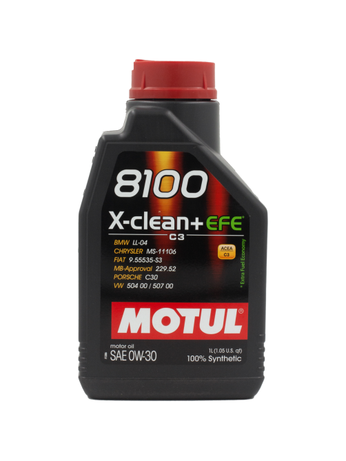 Масло моторное Motul 8100 X-Clean+ EFE 0W30, 1л