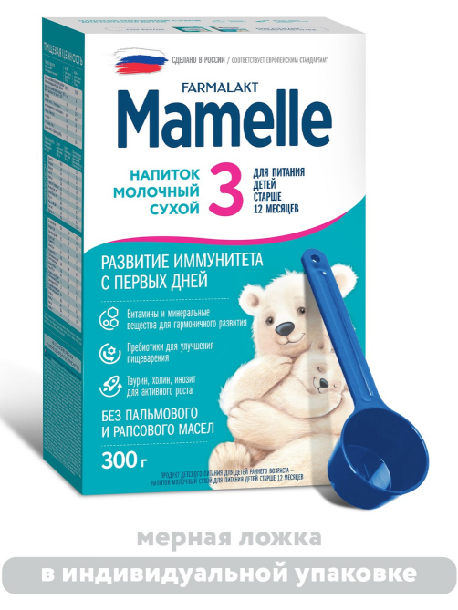Смесь молочная детская Mamelle 3 с 12 месяцев, 300г
