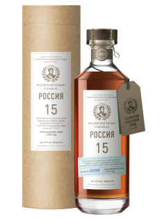 Коньяк Россия КС 15 лет в тубе, 0.5л