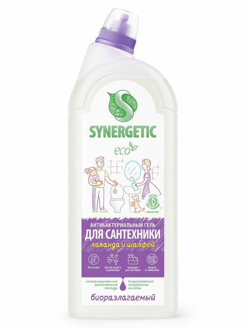 Средство для сантехники Synergetic Лаванда-шалфей, 1.5л