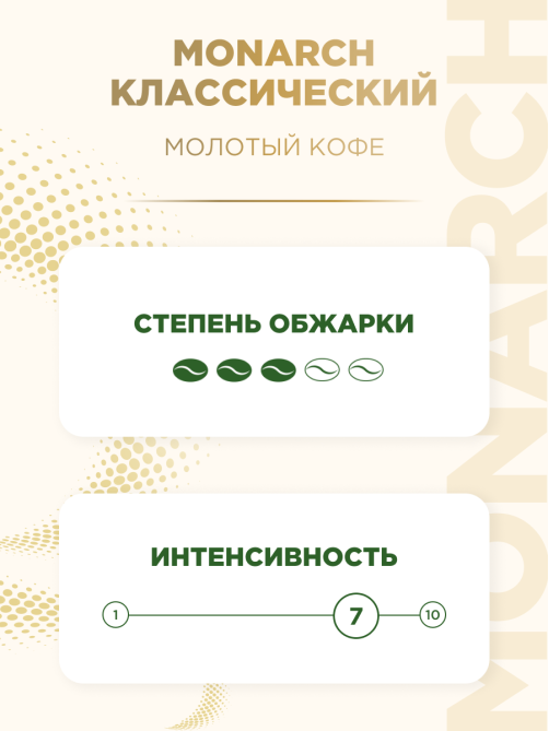 Кофе Monarch Ориджинал жареный молотый, 230г