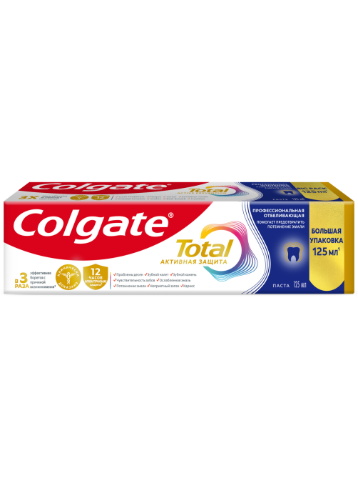 Зубная паста Colgate Total 12 Профессиональная отбеливающая, 125мл