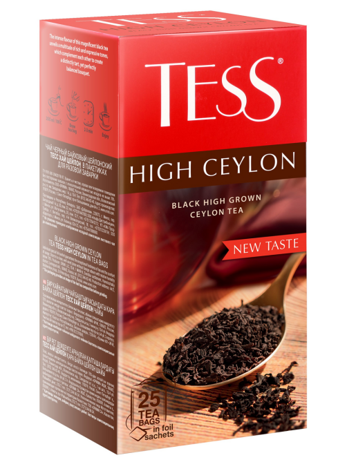 Чай черный Tess High Ceylon (2г x 25шт), 50г