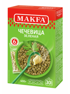 Чечевица Makfa зеленая, 400г