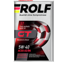Масло моторное Rolf GT 5W-40 Api SN/CF синтетическое, 4л