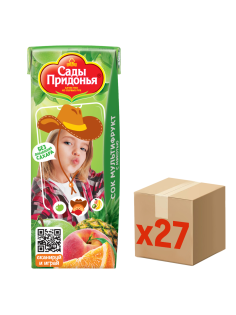 Сок детский Сады Придонья Мультифрукт с 12 месяцев, 200мл x 27 шт