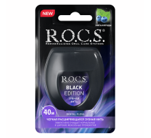 Зубная нить R.O.C.S. Black Edition, 40м