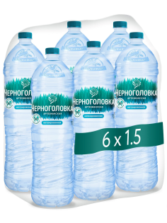 Вода Черноголовка питьевая негазированная, 1.5л x 6 шт